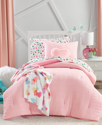 Charter Club Dotted Seersucker 3-pc. Comforter Set, Full/queen, Created For Macy's In Pink