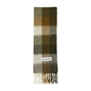 Acne Studios Checkered Motif Scarf In Taupe_green_black