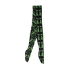 La Doublej Printed Tights In Papyrus Green