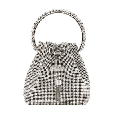 JIMMY CHOO SATIN BON BON BAG WITH CRYSTALS