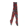 La Doublej Printed Tights In Sicomore Red