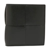Bottega Veneta Slim Bi-fold Wallet In Black_silver