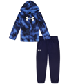 UNDER ARMOUR LITTLE BOYS VALLEY ETCH ZIP-UP HOODIE AND JOGGERS SET