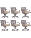 AGIO SET OF 6 WAYLAND OUTDOOR SWIVEL CHAIRS, CREATED FOR MACY'S