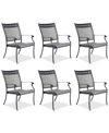 AGIO SET OF 6 VINTAGE II OUTDOOR SLING DINING CHAIRS, CREATED FOR MACY'S
