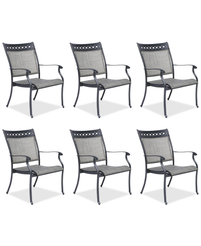 Agio Set Of 6 Vintage Ii Outdoor Sling Dining Chairs, Created For Macy's