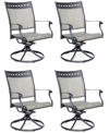 AGIO SET OF 4 VINTAGE II OUTDOOR SLING SWIVEL CHAIRS, CREATED FOR MACY'S