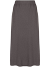 Fabiana Filippi Ribbed-knit Midi Skirt In Grey
