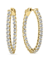 TRUE DIAMOND TRUE DIAMOND 14K 2.00 CT. TW. DIAMOND HOOPS