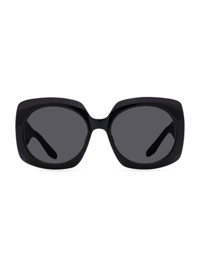 Barton Perreira X Sarah Hoover Delia Acetate Square Sunglasses In Black Noir