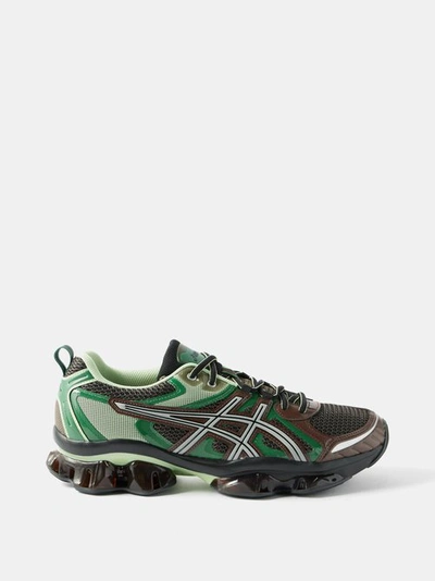 Asics Gel-quantum Faux-leather And Mesh Trainers In Brown
