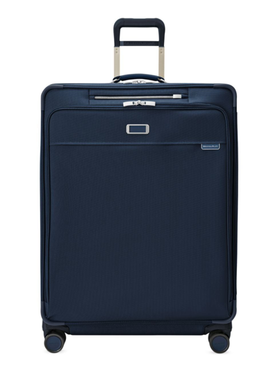 Briggs & Riley Baseline Extra Large Expandable Spinner Suitcase In Navy