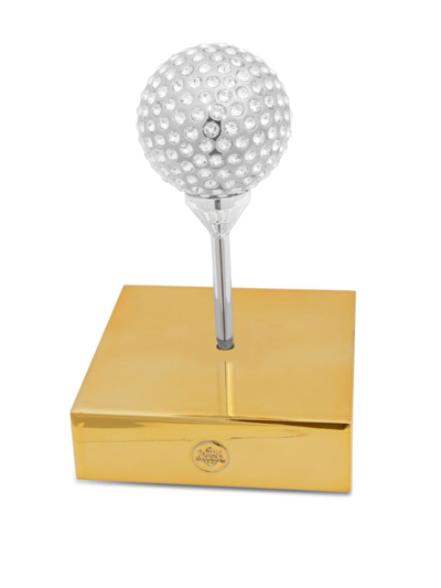 Crystamas Swarovski Golf Ball Of Bling Decor In Platinum