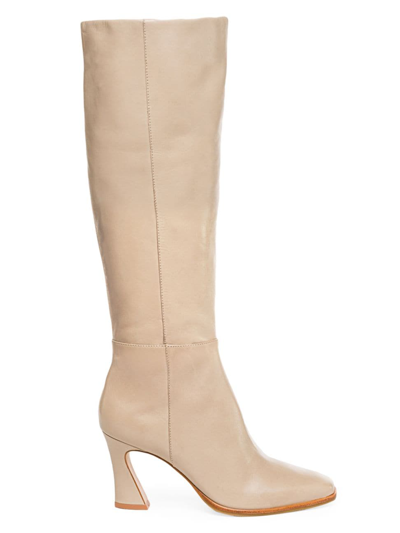 Bernardo Calfskin Leather Tall Boots In Clay