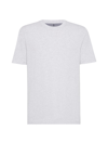 Brunello Cucinelli Men's Cotton Jersey Basic Fit Crew Neck T-shirt In Pearl Grey