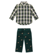 POLO RALPH LAUREN BABY COTTON SHIRT AND PANTS SET