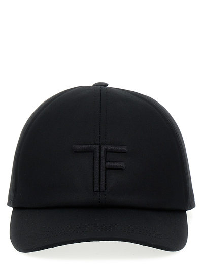 Tom Ford Logo Embroidery Cap Hats Black