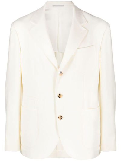 Brunello Cucinelli Single-breasted Blazer In Nude & Neutrals