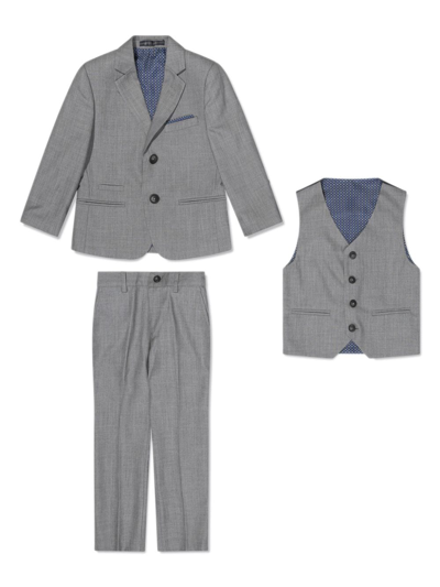 House Of Cavani Kids' Single-breasted Three-piece Suit In Grey