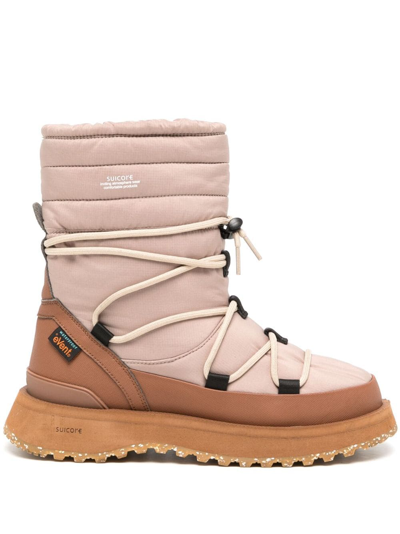 Suicoke Bower Quilted Snow Boots In Pink