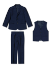 House Of Cavani Single-breasted Three-piece Suit In Blue