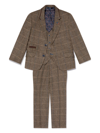 HOUSE OF CAVANI SINGLE-BREASTED CHECKED THREE-PIECE SUIT
