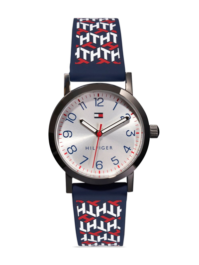 Tommy Hilfiger Junior Kids' Logo-print Adjustable Watch In Silver