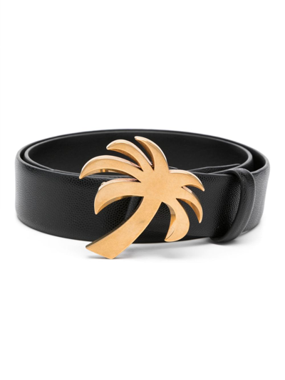 Palm Angels Palm Tree Buckle Belt In Black
