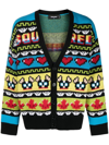 DSQUARED2 HILDE INTARSIA-KNIT CARDIGAN