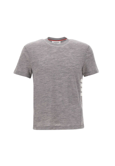 Thom Browne Short Sleeves T-shirt In Grey