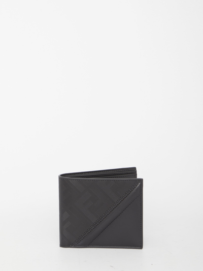 Fendi Shadow Diagonal Wallet In Black