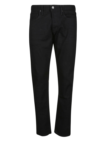 Tom Ford Stretch Slim Fit Jeans In Lead