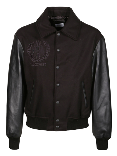 Family First Milano Varsity College Jacket In Black