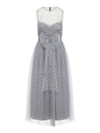 Red Valentino Redvalentino Glitter Sleeveless Midi Dress In Z Smoke