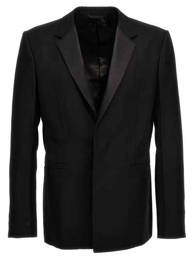 Givenchy 'satin Lapel' Tailored Fit Blazer In Black