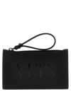 Valentino Garavani Rockstud Zip-up Wallet In Black