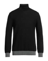 Ungaro Man Turtleneck Black Size Xl Merino Wool, Dralon