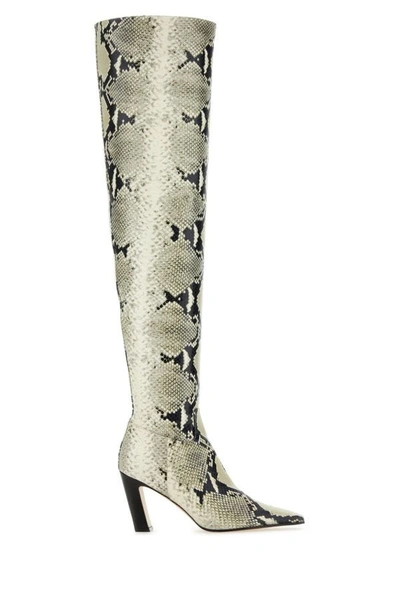 Khaite Marfa Snake-effect Leather Over-the-knee Boots In Multicolor