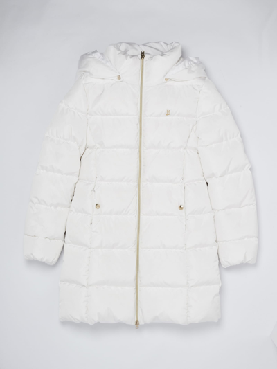 Herno Kids' Padded Hooded Jacket In White