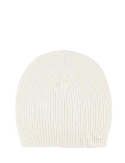 Peserico Ribbed-knit Pull-on Beanie In Bianco Niveo