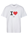 Msgm I Love T-shirt In White