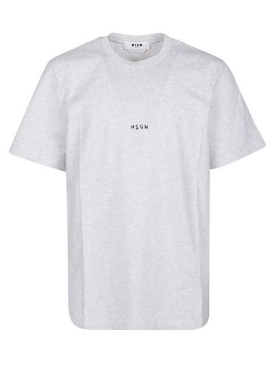 Msgm T-shirt In Light Grey
