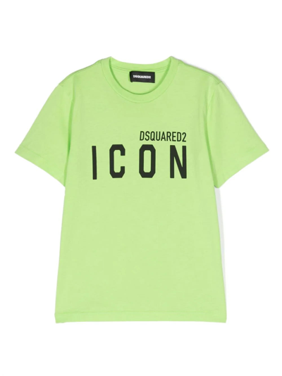 Dsquared2 Kids' Printed T-shirt In Green