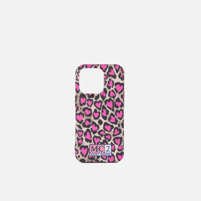 Mc2 Saint Barth Cover For Iphone 14 Pro With Animalier Print In Pink