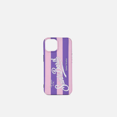 Mc2 Saint Barth Cover For Iphone 14 Pro With Striped Print In Pink