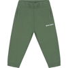 PALM ANGELS GREEN TROUSERS FOR BABYKIDS WITH LOGO