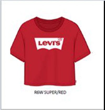 Levi's Kids' Red T-shirt For Girl With Logo
