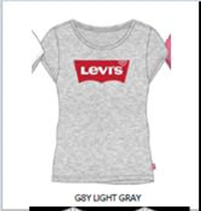 Levi's Kids' Grey T-shirt For Girl With Logo