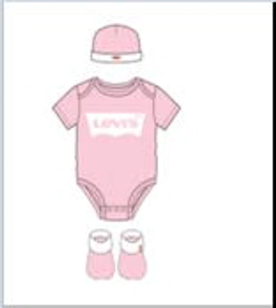 Levi's Pink Set For Baby Girl With Logo