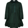 LA STUPENDERIA GREEN DRESS FOR GIRL WITH BOW
